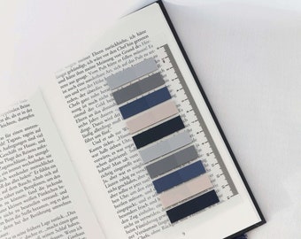 Gray Serenade Haftstreifen | Haftnotizen | Sticky Note | Sticky Tabs | Moderne Planer Tabs | Transparent | Book Tab | Book annotation kit