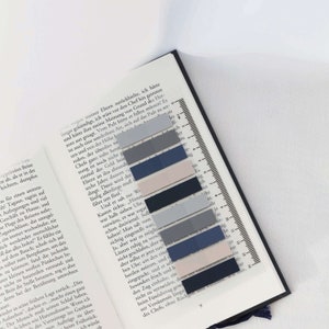 Strisce adesive Serenade grigie | Note adesive | Nota adesiva | Schede adesive | Schede pianificatore moderno | Trasparente | Scheda Libro | Kit di annotazione del libro