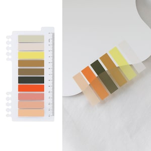 Gradient Morandi Sticky Notes | Index Sticky Notes with Ruler | Page marker | Sticky Tabs|Office Study School Planner|Stickers |Haftstreifen