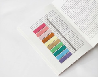 Prism Garden Transparent Sticky Notes| PET Book Annotation Tabs| Writable Page Markers for Reading, Journaling & Study| Aesthetic Workspaces