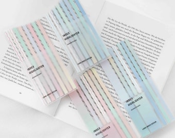 New! Color Smoke Long Sticky Notes | Sticky Notes Tabs | Strips for highlighting | Highlighter | Bookmark | Fine Highlighter Index Tabs