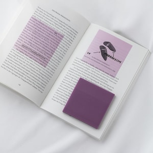 Ordinate Purple Durchsichtige Transparent Sticky Notes Pastell | Bunte Haftnotizen | 75mm Farbige Notizblöcke | Notizzettel Büroartikel