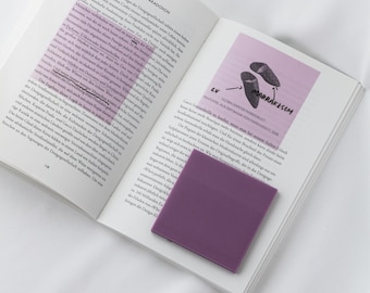 Ordinate Purple Durchsichtige Transparent Sticky Notes Pastell | Bunte Haftnotizen | 75mm Farbige Notizblöcke | Notizzettel Büroartikel