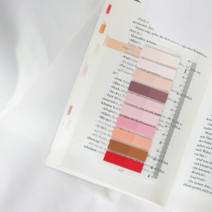 Light Rose Sticky Notes l Transparente Haftnotizen l Haftstreifen l Haftmarker pastell l stationary supplies l  Bücher zubehör l Klebezettel