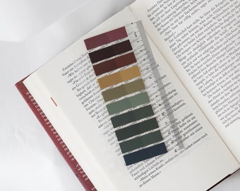 Morandi plaknotities met kleurverloop | Index plaknotities met liniaal | Paginamarker | Plaktabs | Kantoor, studie, schoolplanner | Markerstickers