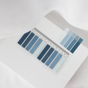 Ocean Sticky Notes | Index Sticky Notes with Ruler | Page marker | Sticky Tabs| Sticky notes tabs for bookmarks, study, office