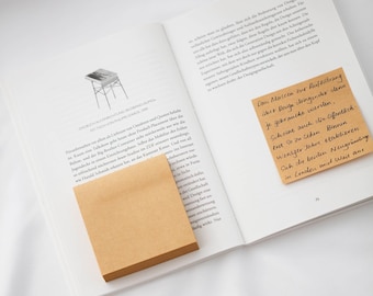 Ordinate Kraft Paper Sticky Notes | Sticky notes 76 mm x 76 mm | 120 sheets | Notes for to-do lists & reminders | Easy to write on