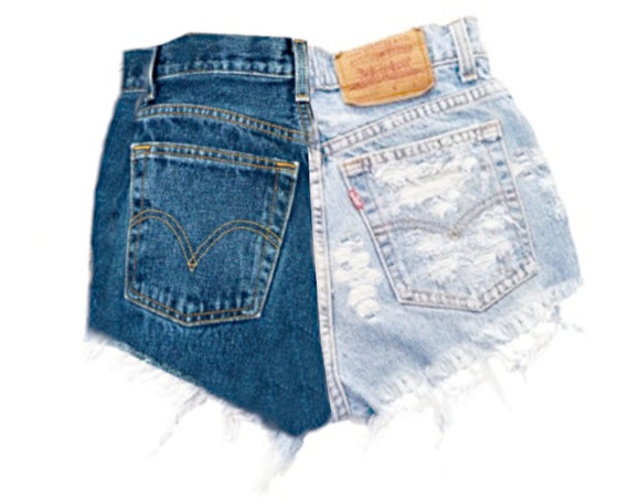 jeans half dark half light