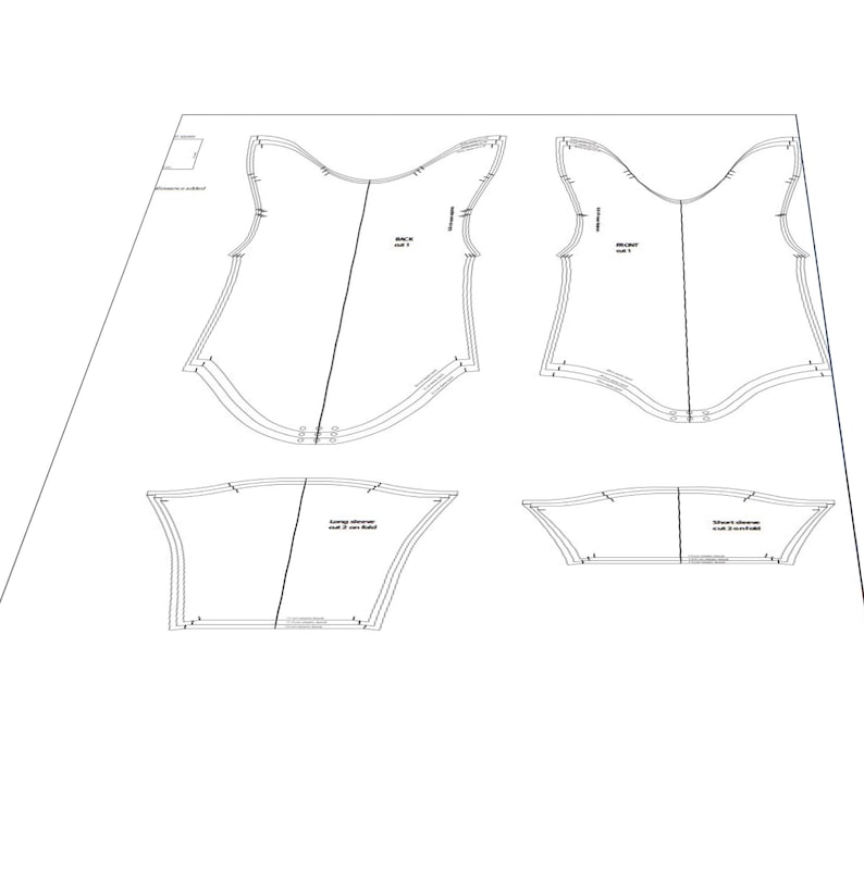 PATTERN Onesie Pdf Sewing Pattern 312 Months Baby Etsy