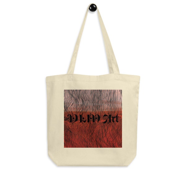 Shopping bag whimsigoth colori terreni/Borsa tote in cotone con stampa artistica line art/Borsa ecologica con stampa artistica whimsigoth