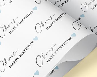 PERSONALISED Birthday Gift Wrap / Personalised Birthday Wrapping Paper / Personalised Gift Wrap / Lovely Birthday Gift Wrap Gift Wrap