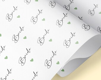 Wedding Paper Gift Wrap / Bride / Groom / Bridesmaid / Best Man / Maid Of Honour / Flower Girl / Page Boy / Wrapping Paper / Wedding