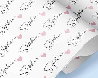 NAME Personalised Gift Wrap / Personalised Birthday Wrapping Paper / Personalised Gift Wrap /  Gift Wrap / Custom Bespoke Wrapping Paper