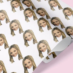 Customised Face Gift Wrap / Personalised Wrapping Paper / Birthday wrapping paper / Personalised Face Gift Wrap / Wrapping paper roll