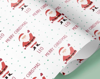 Carta da regalo natalizia SANTA / Carta da regalo natalizia personalizzata / Carta da regalo natalizia per bambini / Carta da regalo natalizia divertente con Babbo Natale, Carta da regalo natalizia