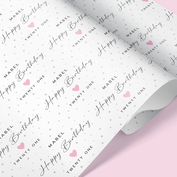 MILESTONE Personalised Gift Wrap / Personalised Birthday Wrapping Paper / Personalised Gift Wrap / 20th, 30th, 40th, 50th, 60th Gift Wrap