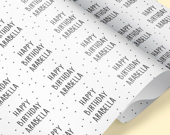Personalised Happy Birthday Gift Wrap / Personalised Happy Birthday Wrapping Paper / Personalised Gift Wrap / Wrapping Paper / Gift Wrap