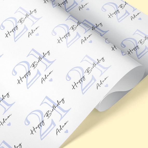 MILESTONE Personalised Gift Wrap / Personalised Birthday Wrapping Paper / Personalised Gift Wrap / 18, 21, 30, 40, 50, 60, 70, 80, Gift Wrap