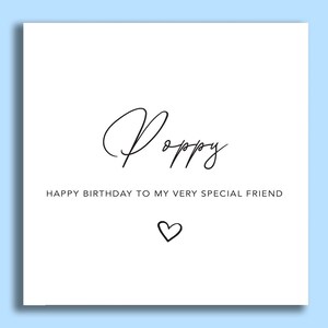 Carte d’anniversaire, Carte d’ami spécial, Carte de meilleur ami, Carte pour meilleur ami, Cartes simplistes, Cartes personnalisées, Cartes mignonnes, Tous les âges