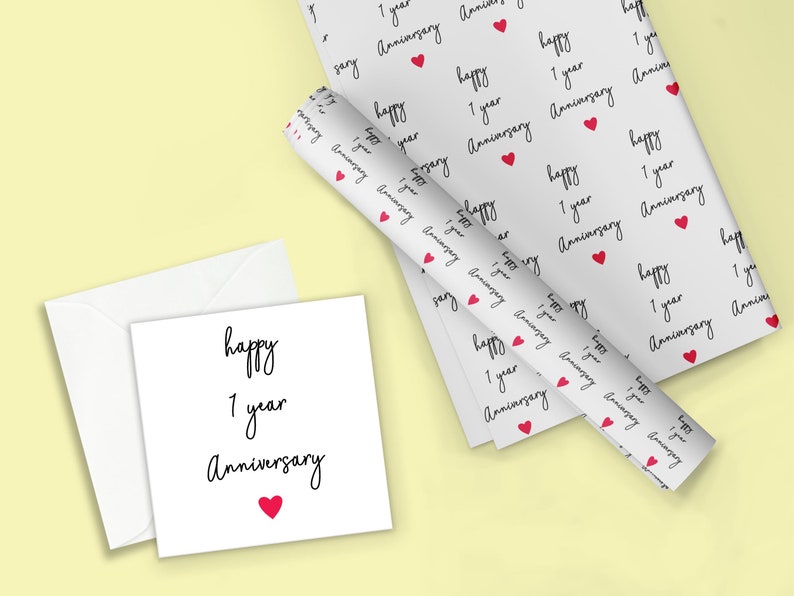 Happy Anniversary Gift Wrap / Anniversary Wrapping Paper / Etsy