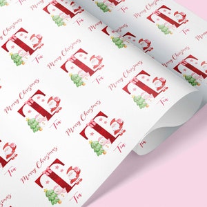 Personalised Initial SANTA Christmas Wrapping Paper | Christmas Wrap | Initial Christmas Paper | santa claus Christmas Gift Wrap, Xmas Wrap
