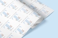 RABBIT THEMED Welcome to the World Gift Wrap / Personalised New Born Personalised Wrapping Paper / Personalised Gift Wrap / Wrapping Paper