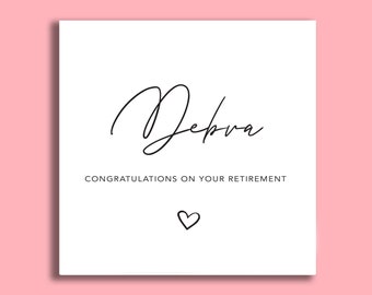 Biglietto di auguri personalizzato per il pensionamento/congratulazioni per l'uscita dal lavoro