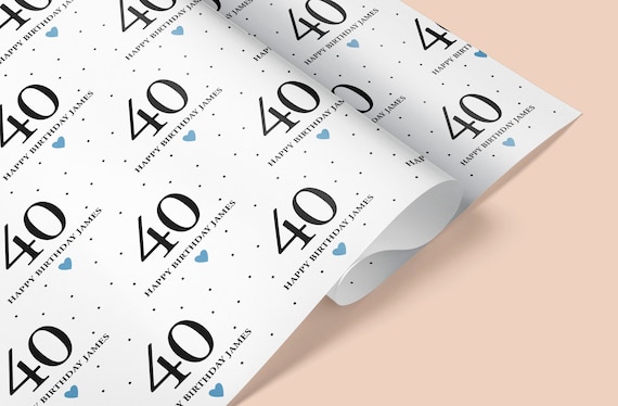 MILESTONE Personalised Gift Wrap / Personalised Birthday Wrapping Paper / Personalised Gift Wrap / 20th, 30th, 40th, 50th, 60th Gift Wrap