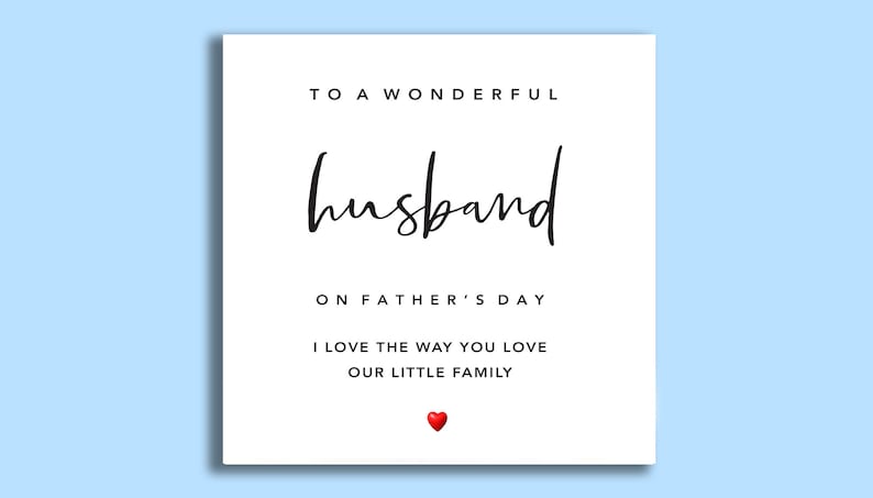 Husband Card on Father's Day Father's Day Husband | Etsy