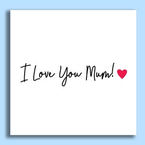 Carta da regalo "Ti amo mamma" / Carta da regalo per la festa della mamma / Carta da regalo per la mamma / Regali per la festa della mamma / Festa della mamma / Buona festa della mamma Gift Card ONLY