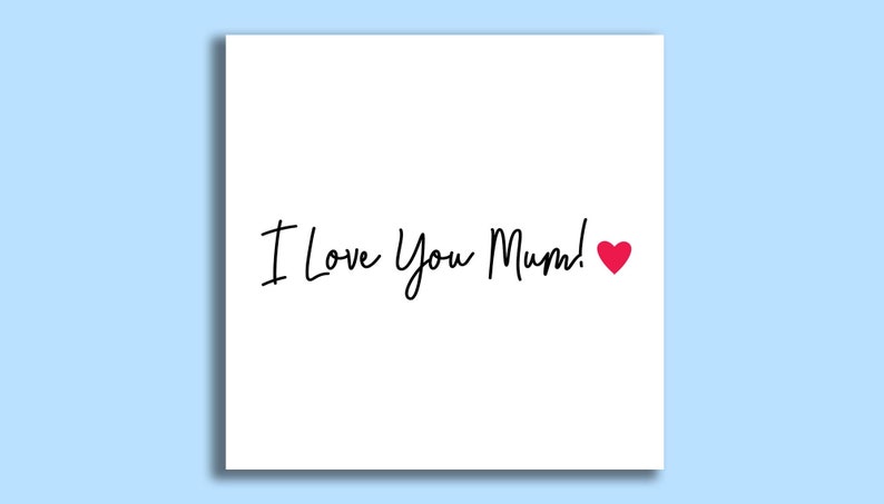 Carta da regalo "Ti amo mamma" / Carta da regalo per la festa della mamma / Carta da regalo per la mamma / Regali per la festa della mamma / Festa della mamma / Buona festa della mamma Gift Card ONLY