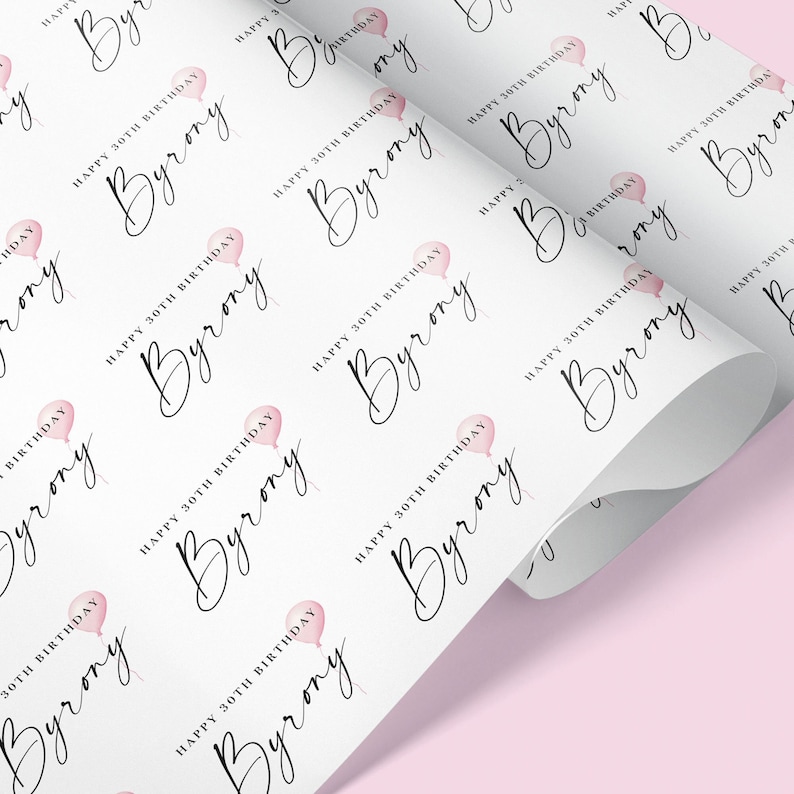 MILESTONE Personalised Gift Wrap / Personalised Birthday Etsy UK