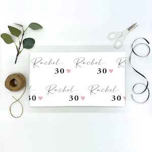 MILESTONE Personalised Gift Wrap / Personalised Birthday Wrapping Paper / Personalised Gift Wrap / 20th, 30th, 40th, 50th, 60th Gift Wrap afbeelding 2