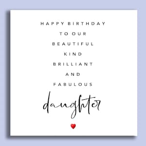 Carte d’anniversaire fille | Carte pour fille | Carte pour une fille spéciale | Carte fille incroyable | Meilleure carte fille | Cartes d'anniversaire