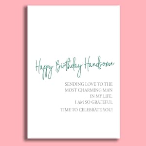 Joyeux anniversaire beau, carte d’anniversaire, carte d’anniversaire, pour lui, citations, carte de mari, cartes attentionnées, aimant, belles cartes, meilleur mari