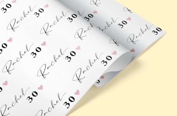 MILESTONE Personalised Gift Wrap / Personalised Birthday Wrapping Paper / Personalised Gift Wrap / 20th, 30th, 40th, 50th, 60th Gift Wrap