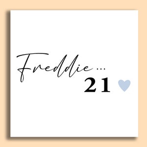 MILESTONE Personalised Gift Wrap / Personalised Birthday Wrapping Paper / Personalised Gift Wrap / 20th, 30th, 40th, 50th, 60th Gift Wrap Gift Card ONLY Blue