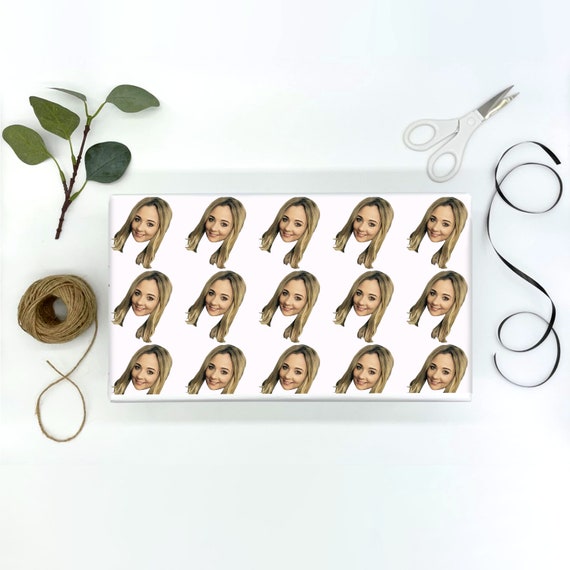 Customised Face Gift Wrap / Personalised Wrapping Paper / Birthday wrapping paper / Personalised Face Gift Wrap / Wrapping paper roll