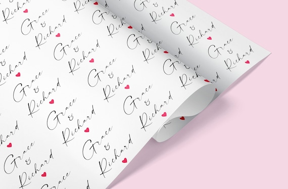 Personalised Couples Gift Wrap / Personalised Anniversary Wrapping Paper / Wedding / Personalised Wedding Wrap / Wrapping Paper / Gift Wrap