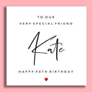 Personalised 40th Birthday Card For Friend | Card For Friend | 40th Birthday Card | Bestie Cards | Best Friend Card | Special Birthday Card