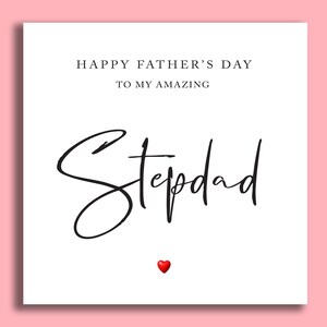 Carte de beau-père le jour de la fête des pères | Incroyable carte Stepdad | Carte Stepdad | Cartes de fête des pères | Carte familiale | Comme une carte de papa | Famille