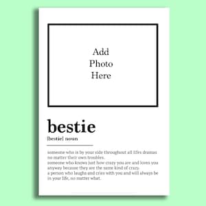 Best Friend Photo Card, Best Friend Card, Photo Cards, Photo Card, Best friend Definition, Birthday Cards, Special Card, Friend Card