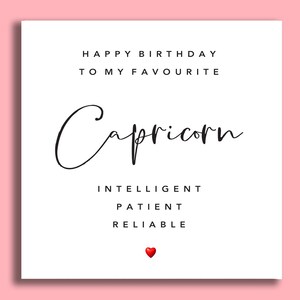 Carte d’anniversaire Capricorne | Carte d’anniversaire Star Sign | Cartes d’anniversaire Zodiac | Carte pour lui | Carte pour son | Carte pour ami | Carte pour Bestie