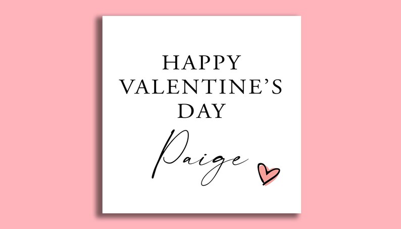 Personalised Valentine's Day Gift Wrap / Personalised Valentine's Wrapping Paper / Bespoke Gift Wrap / Personalised Valentine's Day Wrap Gift Card ONLY