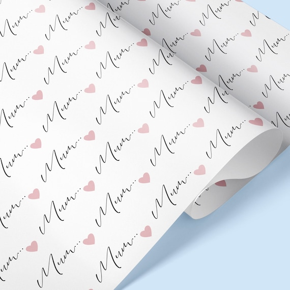 Mother's Day Wrapping Paper / Mother's Day Wrapping Paper / Mum Wrapping Paper / Mother's Day Gifts / Mother's Day / Gift Wrap Love