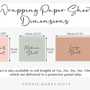 Cadeaupapier gelukkige verjaardag / Inpakpapier jubileum / Cadeaupapier op maat / Romantische cadeauverpakking / Gepersonaliseerde inpakpapier / Inpakpapier afbeelding 5