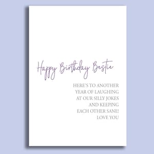 Bestie d’anniversaire, Bestie Carte d’anniversaire, Carte d’anniversaire, Pour elle, Citations, Citations, Cartes réfléchies, Cartes drôles, Belles cartes
