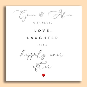 Carte de mariage personnalisée | Cartes de mariage personnalisées | Carte de mariage Mariée et marié | Carte de mariage pour fille | Pour fils | Mariage