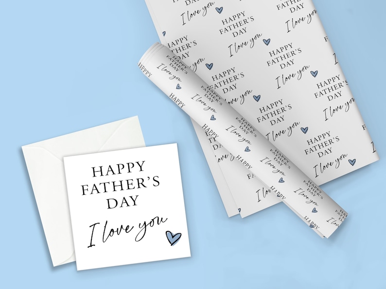 Happy Father's Day Wrapping Paper / Father's Day Wrapping Paper / Dad Wrapping Paper / Father's Day Gifts / Father's Day / Gift Wrap image 3