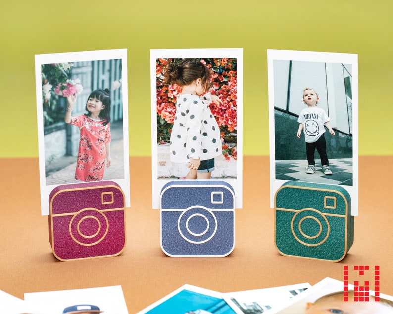 Mini camera icon magnetic photo holder 3D Printed photo image 0